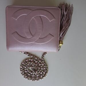 CHANEL Light Pink Crossbody Bag with Tassel